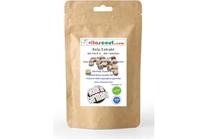 VITASCOUT Kelp Extrakt 600mg - liefert ca. 900 µg Jod - 300 Tabletten HOCHDOSIERT - PN: 10241