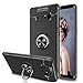 Price comparison product image LeYi Case for Galaxy Note 8 with Ring Holder, Rotating Kickstand Stand for Car Magnetic Mount Slim Soft Shockproof Silicone Gel TPU Phone Cover With Screen protector for Note 8 Black