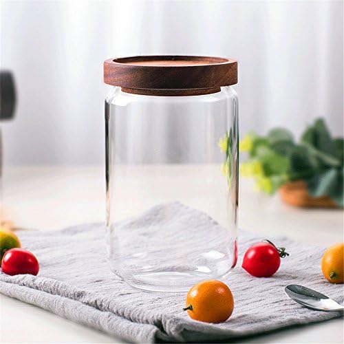 QFJNAG Glass storage tank food Kitchen organizer storage jar bottles airtight Spice seasoning grain Container Preserving，90 * 70mm 250mL