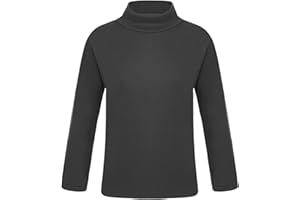 YUUMIN Mädchen Junge Rollkragen Thermoshirt Warm Langarm Thermo Unterhemd Sweater Langarmshirt Sport Tank Crop Top Weich Shirt Unterhemd SLIN Gr. 80-128