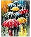 Produktbild HNZZLC Leinen Leinwand Ölgemälde DIY Anzahl Hohe Qualität Acrylfarbe Kinder Über 6 Jahre Alt Erwachsene Dekoration Menschen Im Regen,Holzrahmen