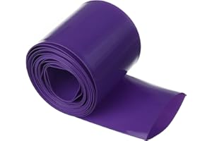 Othmro Gaine Thermorétractable en PVC, 43 mm x 2 m, Violet, Taux de Rétrécissement 2:1, pour les Batteries, Condensateurs, Jouetsd, Isolation électrique
