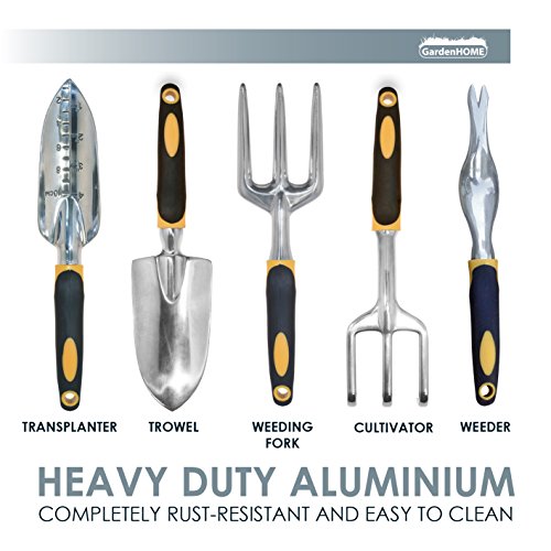 (8in1) ORIGINAL GardenHOME GARTEN WERKZEUG SET u. Zimmerpflanzen Set plus GRATIS TRAGETASCHE in TOP QUALITÄT, GEHÄRTETES Aluminium, SEHR ROBUST, für Hobbygärtner u. Profigärtner, TOLLE GESCHENKIDEE - 2