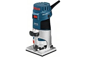 Bosch Professional affleureuse GKF 600 (avec clé plate, butée parallèle, guide de coupe, pinces de serrage 6+8 mm, coffret de transport)