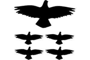 ‎TRADERCAT tradercat vogelaufkleber für fensterscheiben, fensteraufkleber vogelschutz für alle Vogelarten - Vogel Aufkleber Fenster, ideal für Wintergarten und Fenster (6 er Set Tauben)