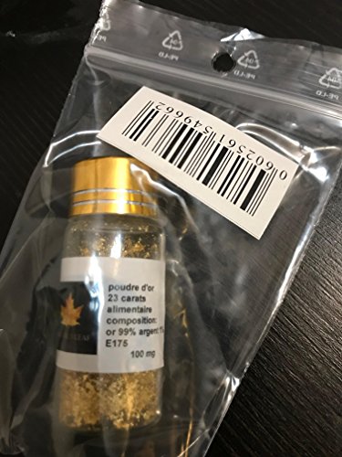 100 mg Glitterpuder Goldpulver 24 Karat – reines Gold in Puderform Lebensmittel Essbar - 2