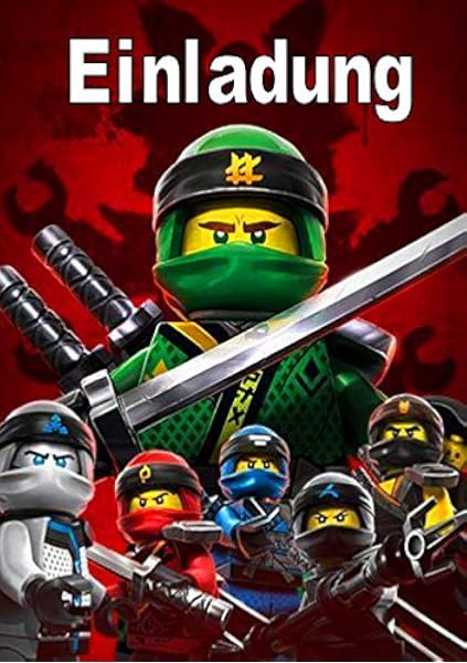 Einladungskarten 12er Set 12 Umschlage Kindergeburtstag Kompatibel Mit Ninjago T13 Amazon De Spielzeug