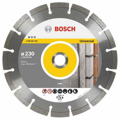 BOSCH Diamanttrennscheibe Standard für Universal, 150 x 22,23 x 2 x 10 mm, 10-er Pack, 2608603246