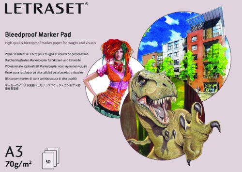 examen Letraset Bloc Dessin Spécial Marqueur 70 g A3 50 feuilles