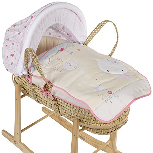 Bizzi Growin Tick Tock Moses Basket