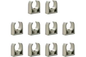 SEIWEI Clips de tubo, clip de tubo PPR de 50 mm, sillín de PVC, clips de abrazadera de tubo en forma de U, color gris, para mangueras de tubería de agua de 20 mm, 25 mm, 32 mm, 40 mm, 50 mm, tubos de aceite