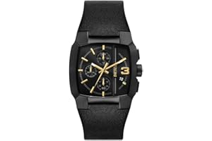 Diesel męski zegarek Cliffhanger, kwarcowy mechanizm chronografu z paskiem ze stali szlachetnej lub skóry