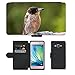Produktbild PU Leder Wallet Case Folio Schutzhülle // M00314072 Butcherbird Australien Vogel fliegen // Samsung Galaxy A5 (not fit S5)