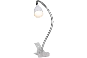 BRILLIANT lampe Anthony LED clip lumière fer/blanc | 1x LED 2,4 W intégrée, (200lm, 3000K) | Échelle A ++ à E | Avec interrupteur à cordon