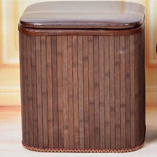 Multi-functional stool bamboo solid wood storage stool easy to clean which can store shoes or clothes