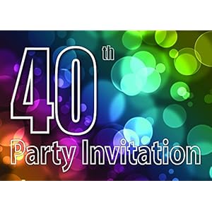40th Theme Birthday Party Einladungen Einladungen Kinder Erwachsene Männer / Frauen