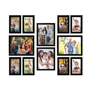 Amazon Brand - Solimo Set of 12 Collage Photo Frames (4 Pcs-8X10 Inch & 8 Pcs-5X7 Inch), Black