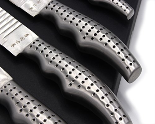 1aTTack.de Messer Messerset 5-teilig mit Spezialklingen Hygienisch und Scharf Edelstahl - 3