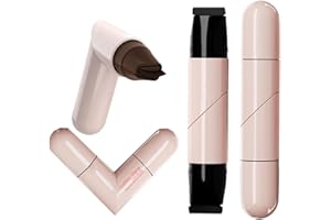 PAKIVS Foldable Eyeliner Stamp,2Pcs Eyeliner Pen Set,Waterproof Eyeliner Pencil for Perfect Wings,Smudge Proof Eyeliners Pen for Beginners (Black+Brown)