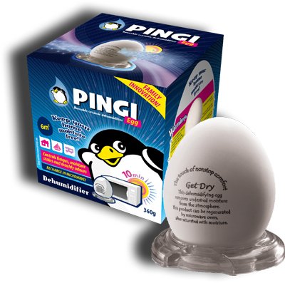 Pingi Luftentfeuchter-Ei aus Keramik wiederverwendbar