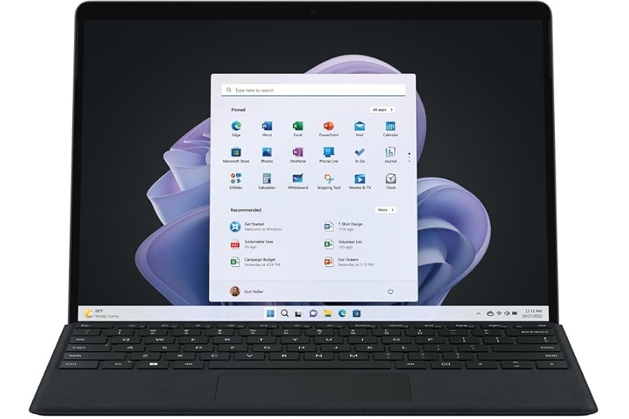 Microsoft 2022 Surface Pro 9 mit Intel Core i5 (13-zoll, 16GB RAM, 256GB SSD) Schwarz (Generalüberholt)