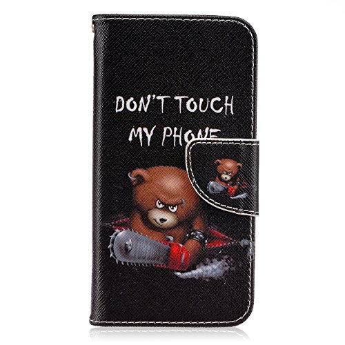 Samsung Galaxy S7 Edge Leder Etui Tasche Handytasche,Funyye Samsung Galaxy S7 Edge Stand Hülle Etui with Karte Halterung Leder Wallet Klapphülle Flip Book Case,[Braun Bär Muster] Flip Case Wallet Cover Tasche PU Leder Handytasche Handyhülle Schutz Hüllen im Bookstyle Ledertasche mit Stand Funktion Kartenfächer Magnetverschluss Magnet Etui Telefon-Kasten Handyhülle Standfunktion Handycover für Samsung Galaxy S7 Edge + 1 x Frei Displayschutzfolie - 2