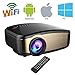Produktbild Video Beamer, VPRAWLS Wifi Full HD Video Projektor Wireless Mini Movie Projektor Portable mit HDMI USB Kopfhörer Jack TV Gut für Heimkino Spiel Film XBOX ONE 120 '' Max Dispaly