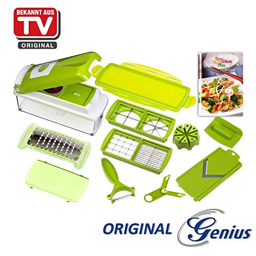Genius A80057 Gemüse- und Obstschneider, Kunststoff, kiwi-gelb, 26.5 x 9 x 13 cm - 2