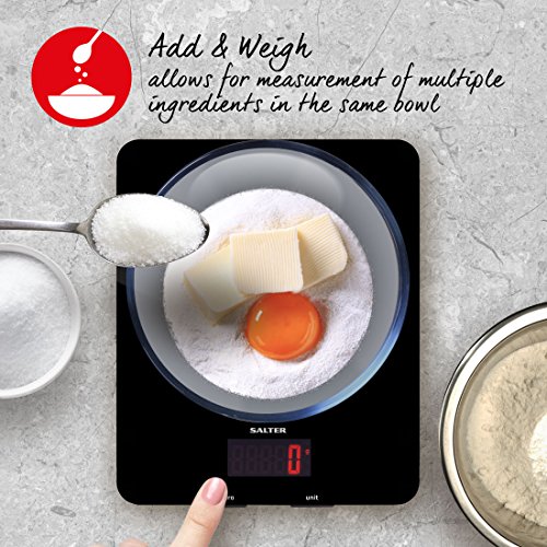 Salter 1150 BKDR Elektronische Küchenwaage aus Glas - 4