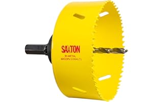 SAXTON BLADES Saxton HSS Hole Saw Cutter M42 Bi-Metal 8% Cobalt Heavy Duty + Arbor (14mm – 230mm) (102mm + Arbor)
