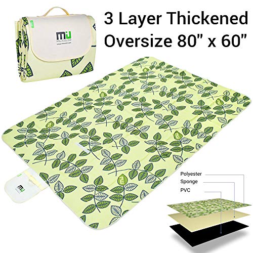 MIU COLOR Manta de Picnic con 3 capas para exterior Playa o Camping