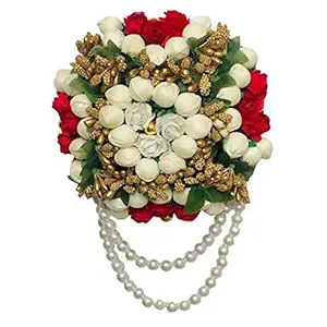 Maahal Flower Hair Juda/Bun,Accessores For Girls,Women Pack-01,(Color-Multi)