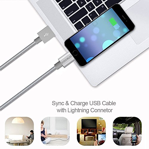 Cavo USB [3-pack] [] Ankoda ultra resistente in nylon intrecciato cavi Android caricabatterieÂ â€“Â Custodia per smartphone Samsung Galaxy, Nexus, LG, Sony, Xiaomi, HTC, Motorola, Kindle, PS4Â controller, and more