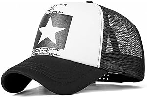 Cozyan Cappellino con Visiera Estivo Ricamato Uomo Trucker cap Berretto da Baseball Cappellino da Baseball Uomo Estivo Ricamato Cappelli a Rete Unisex Traspirante Trucker Cappello