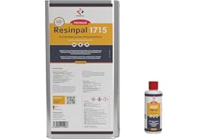 Polyester Resin with Hardener | 5 kg Resinpal 1715 + 100 g Hardener | Laminating Resin | Styrene Reduced | Repair Resin Set Including MEKP Hardener | For Laminating & Repairing | Resin Made in Germany