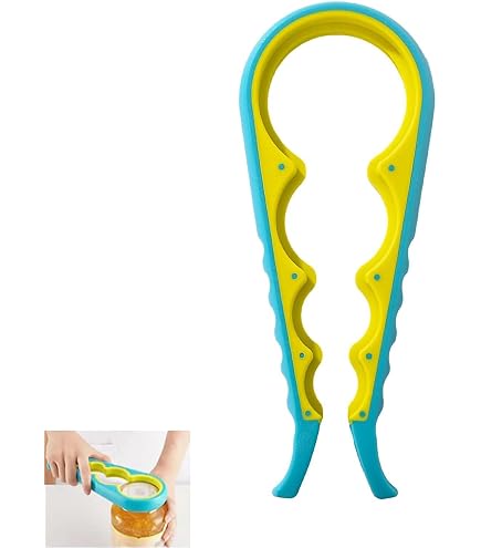 1 pezzo Apriscatole e apribottiglie 4 in 1 con impugnatura