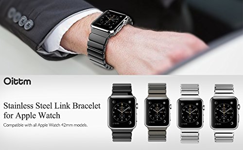 Oittm Metal Banda  Negro Brillante 