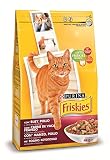Purina Friskies Pienso para Gato Adulto Buey, Pollo y Verduras 4 Kg