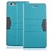 Produktbild Stunning Style Apple iphone 6 Case cover, Apple iPhone 6 Light Blue Designer Style Wallet Case Cover