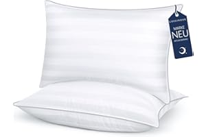 COZSINOOR Kopfkissen 40x80 2er Set mit 800g Kissen Füllung pro Kopfkissen, Kissen 40x80 2er Set mit Doppelte Hohlfaser, Schlafkissen für Allergiker für Seitenschläfer, Rückenschläfer, Bauchschläfer