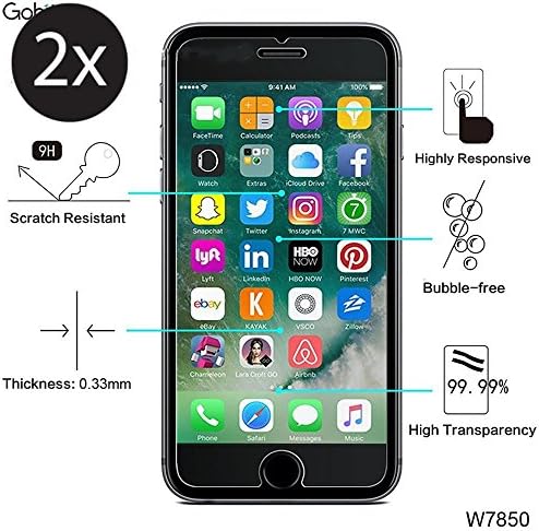 TopgadgetsUK {2PACK} iPhone 8 Plus Tempered Glass Screen Protector, Premium Ultra Thin Lightweight Premium Quality Explosion-proof Hardness Tempered Glass Film for iPhone 8 Plus