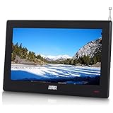 August DA100D – 10” Tragbarer HD TV DVB-T2 MPEG4 H.264/H.265/HEVC – LCD Fernseher mit PVR &amp; Multimedia Player – Digital &amp; Analog TV für Küche, Schlafzimmer, Wohnwagen – Strom- oder Batteriebetrieb