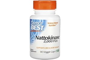 DOCTORSBEST Doctor's Best - Nattokinase | 2000 FUs per Capsule for Cardiovascular Health - 90 Vegan Capsules