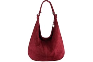 OBC ONLY-BEAUTIFUL-COUTURE OBC Made in Italy Damen XXL Ledertasche Leder Wildleder Shopper Tasche Schultertasche Umhängetasche Hobo-Bag Beuteltasche