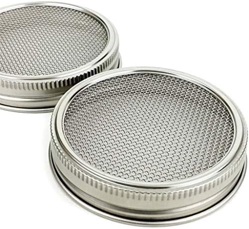 Junlinto,Kenley Seed Sprouter Kit - Sprouting Mason Jars with Stainless Steel Strainer Lids - Germinator Set to Grow Your Own Sprouts Alfalfa Brocolli Bean Salad
