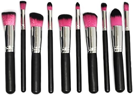 Silking 10PCS Makeup Brushes, Premium Synthetic Kabuki Makeup Brush Set Foundation Eyeshadow Blush Concealer Powder Brush Kit + Pouch