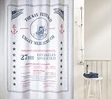 Spirella Anti-Schimmel Duschvorhang Sag Habour Anti-Bakteriell, waschbar, wasserdicht Polyester 180x200cm