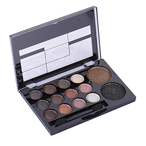 Greencolourful Professionellen 12 Farben Lidschatten Eye + 2 Farben Blush Makeup (6#) - 2