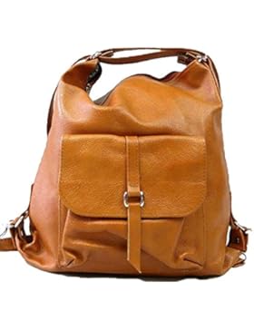 ADA'MIAK LEDER STUDIO® Damen Natürliches Leder Umhängetasche Schultertasche Henkeltasche Rucksackhandtasche 2in1...