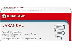 ‎AL ALIUD PHARMA ALIUD PHARMA Laxans AL, 200 Tabletten: Abführmittel mit Bisacodyl für einen erleichterten Stuhlgang bei Verstopfung